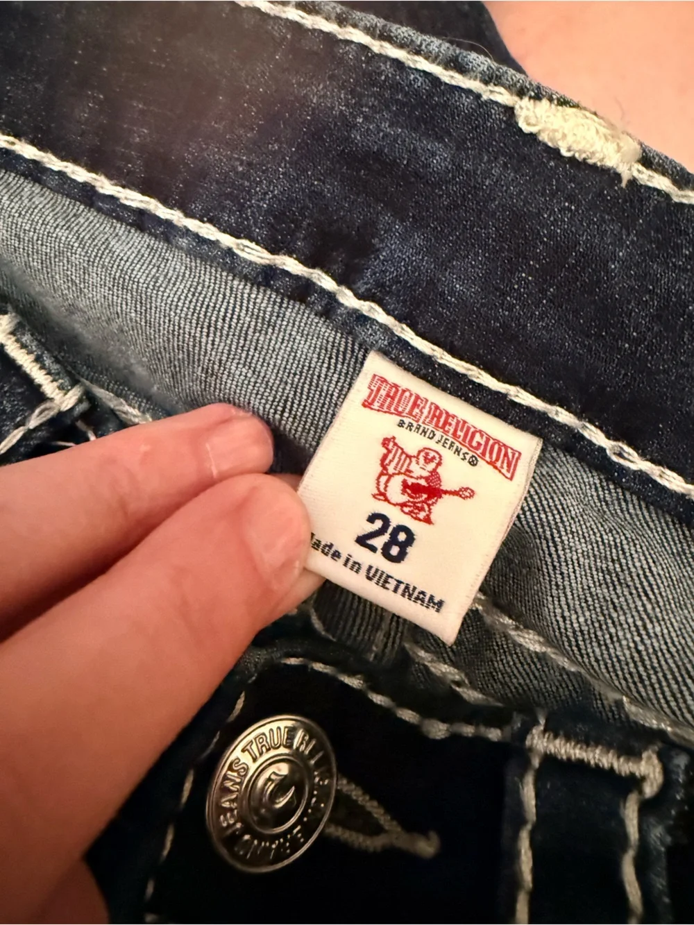 True Religion Naturaline Big T Skinny Flap Jeans Size 28 - Picture 3 of 14